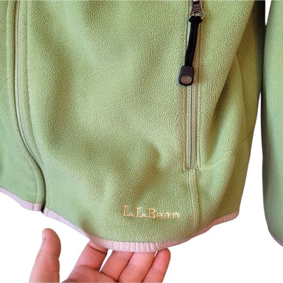 L.L. Bean Lime Green Women's Zip-Up Fleece Polartec Jacket Size S - Picture 5 of 5